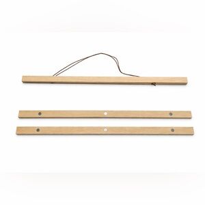 Wooden Poster Hanger with Leather Cord